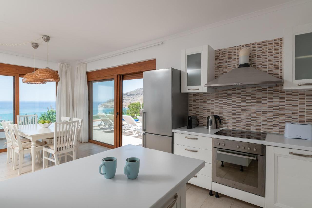 Villa Milena With Private Pool, Vlicha Beach Lindos ภายนอก รูปภาพ